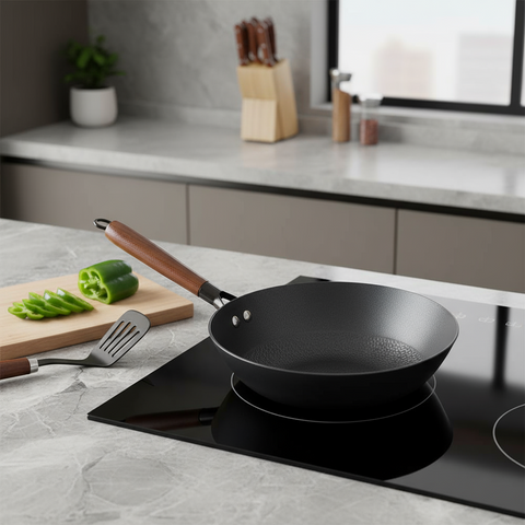 Royal Diamond Cast Iron Wok 28cm