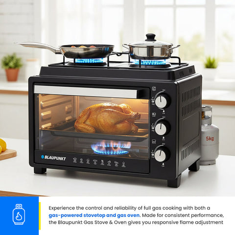 Blaupunkt LPG Gas Stove & Oven – 2 Burner Countertop Gas Cooker