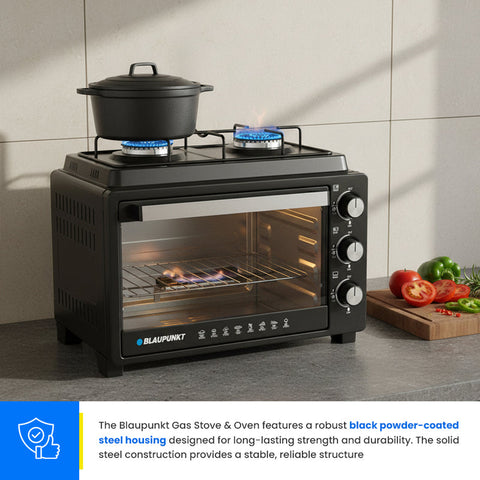 Blaupunkt LPG Gas Stove & Oven – 2 Burner Countertop Gas Cooker