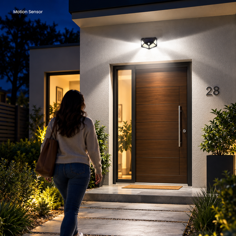 Blaupunkt EcoBright Single Solar Light – 370 Lumen Motion Sensor Solar Security Light