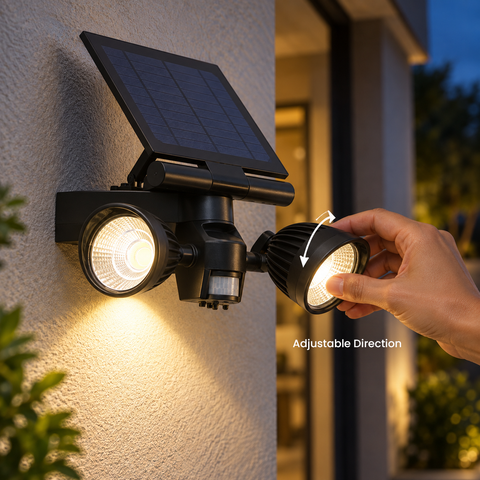 Blaupunkt EcoBright Dual Directional Solar Light – 600 Lumen Motion Sensor Solar Security Light