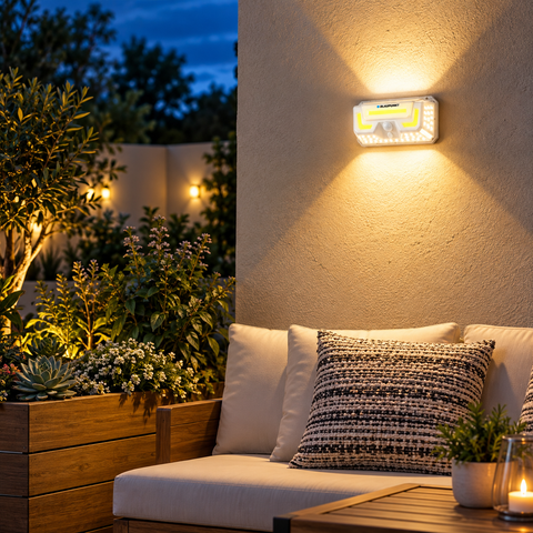 Blaupunkt EcoBright Wall Solar Light – 500 Lumen Motion Sensor Solar Wall Light