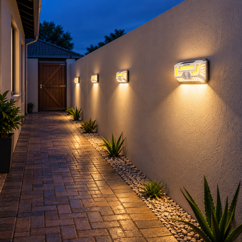 Blaupunkt EcoBright Wall Solar Light – 500 Lumen Motion Sensor Solar Wall Light
