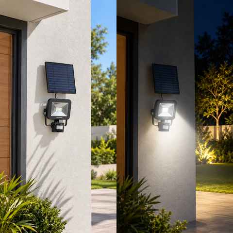 Blaupunkt EcoBright Solar Panel Light – 800 Lumen Motion Sensor Solar Security Light