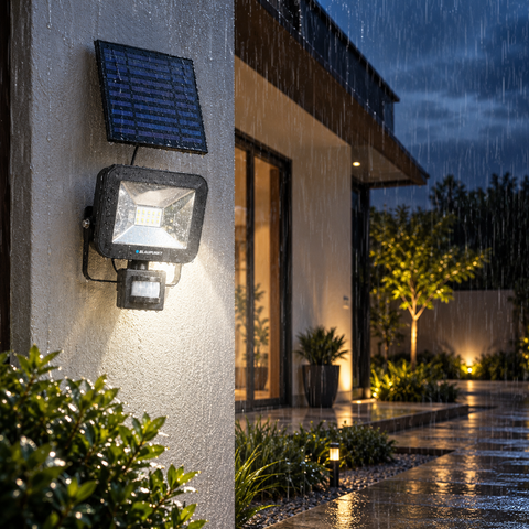 Blaupunkt EcoBright Solar Panel Light – 800 Lumen Motion Sensor Solar Security Light