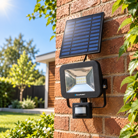 Blaupunkt EcoBright Solar Panel Light – 800 Lumen Motion Sensor Solar Security Light