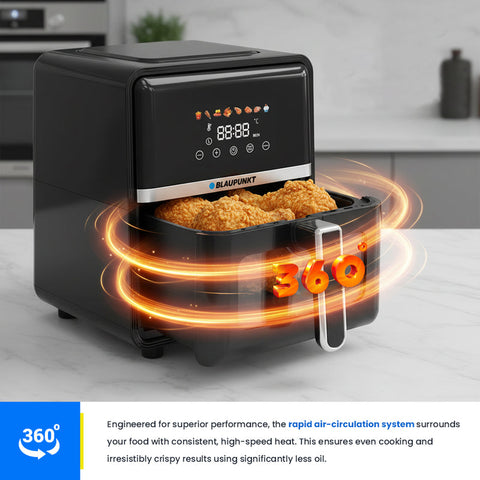 Blaupunkt 5L Digital Air Fryer – 1400W Air Fryer with Viewing Window & 8 Preset Programs