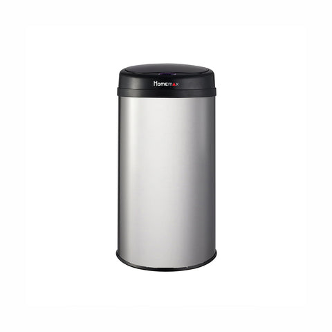 Homemax 30L Automatic Sensor Bin – Touch-Free Round Stainless Steel Waste Bin (Silver)