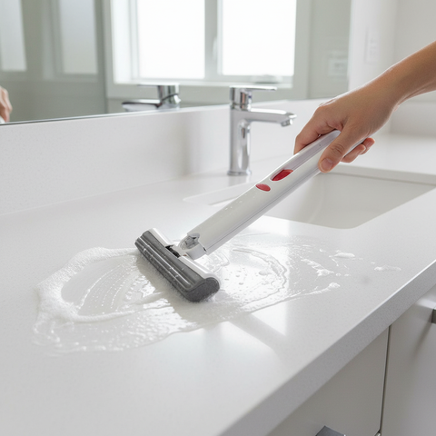 Floormax Mini Mop – Portable Wet & Dry Mini Cleaning Mop with Self-Wringing Design