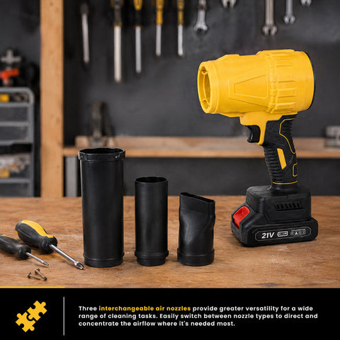 Milex Handheld Cordless Air Blaster 21V – Rechargeable Portable Leaf Blower