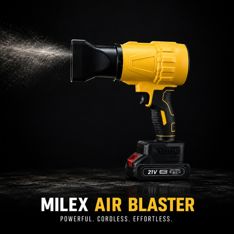 Milex Handheld Cordless Air Blaster 21V – Rechargeable Portable Leaf Blower