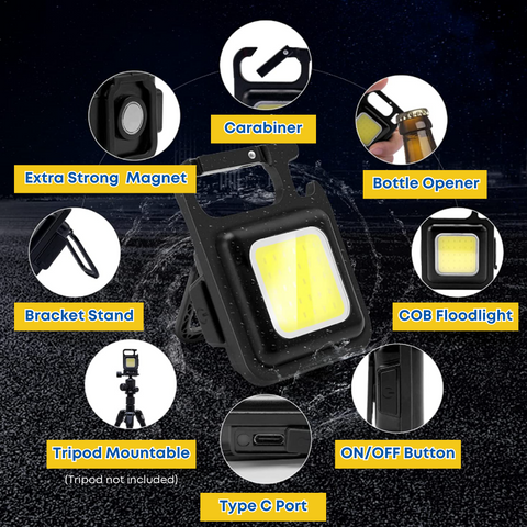 EcoBright Mini COB LED Flashlight - Pack of 2