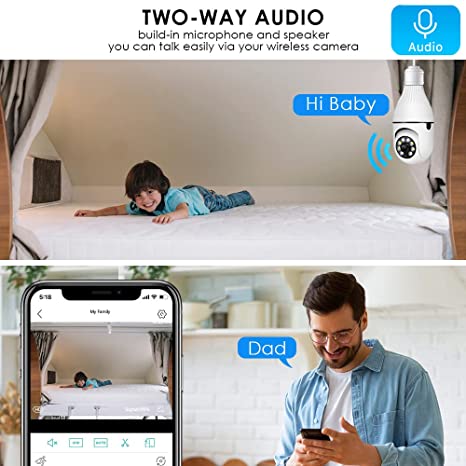 Polartec 360° Home Security Camera – 1080P Wi-Fi Smart Security Camera with Panoramic Viewing