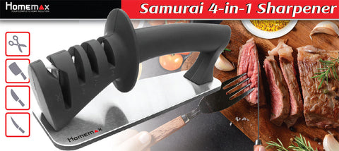 Samurai 4-in-1  Knife & Scissor Sharpener