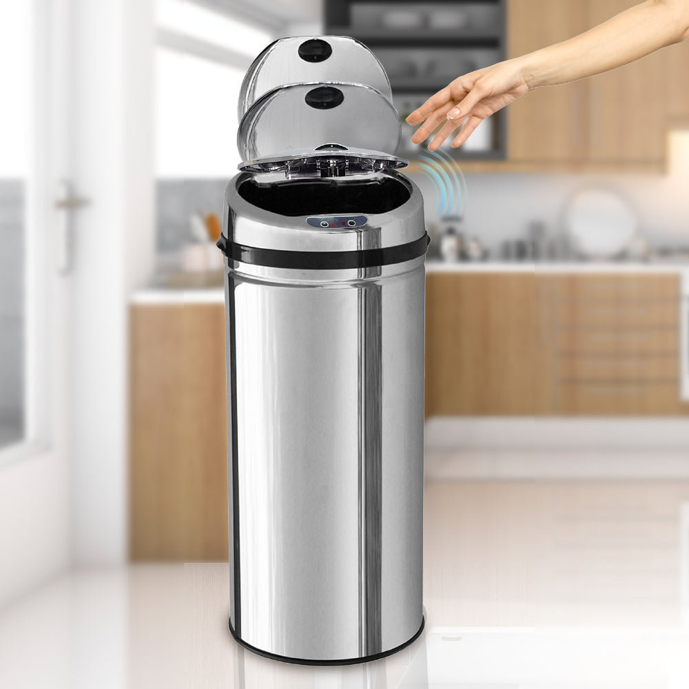 HomeMax 50L Round S/S Sensor Bin– Homemax